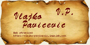 Vlajko Pavičević vizit kartica